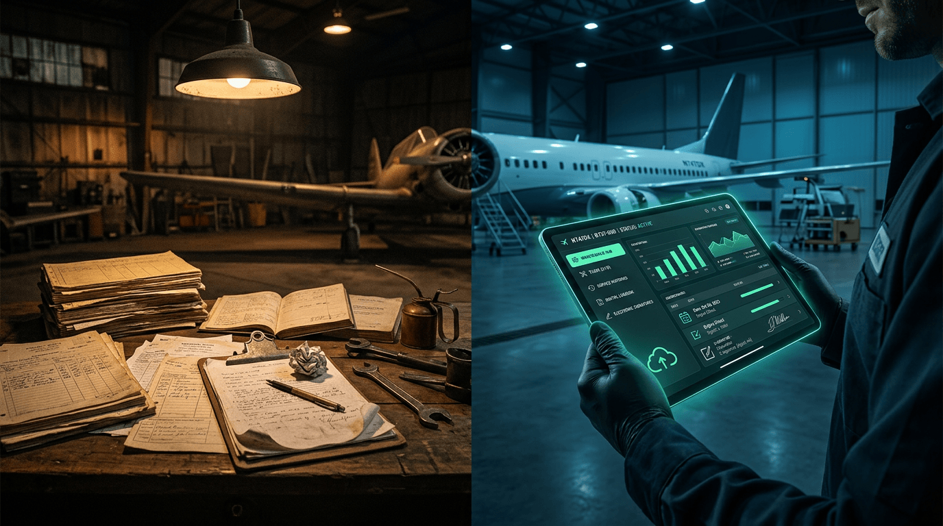 Transição do papel para o digital na aviação